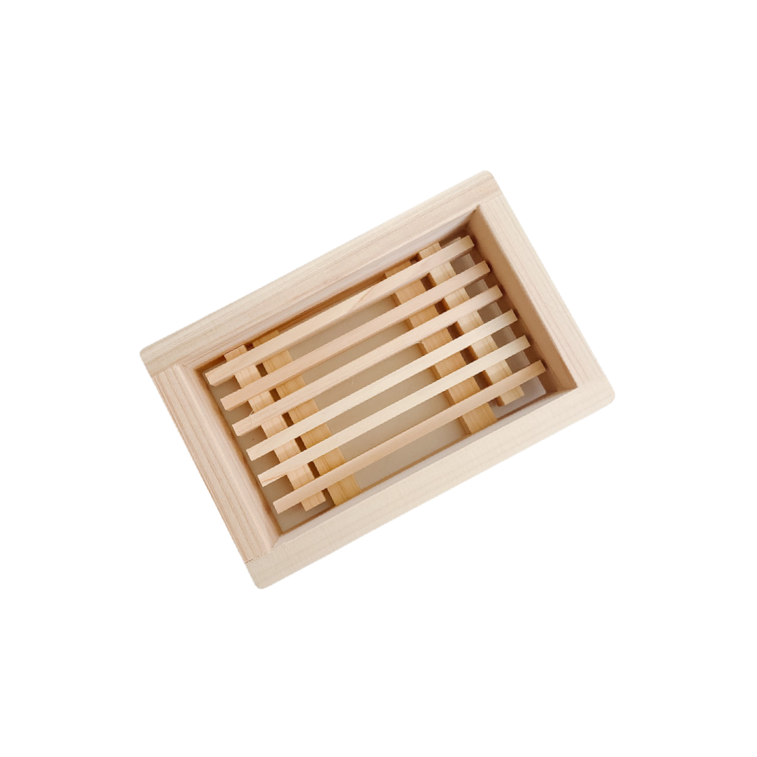 Japanese Hinoki Cypress Soap Dish - WAWAZA