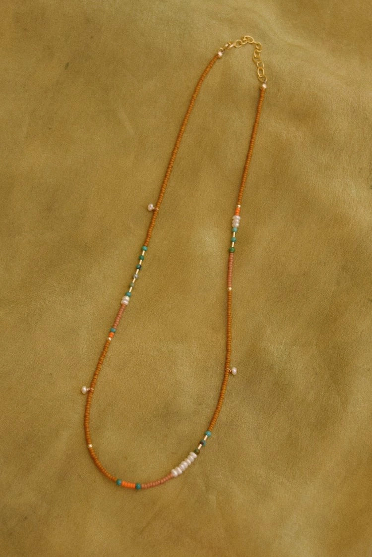 Hand-Beaded Dainty Necklace